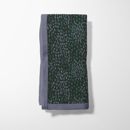 Emerald Spots in Lightweight Linen