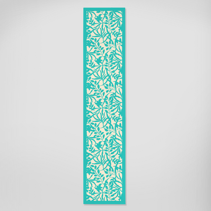 Figi Floral Runner in Blue - Mid Cotton Twill