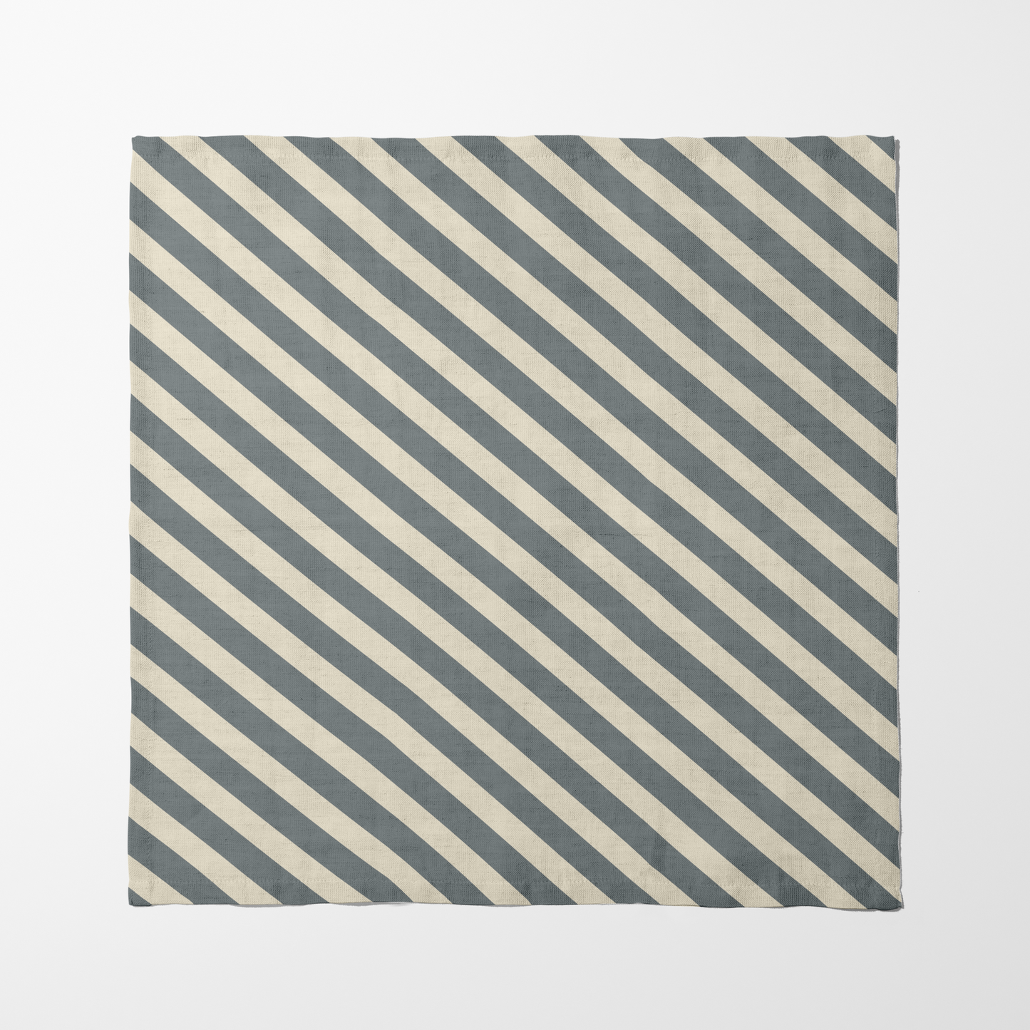 ONE Diagonal Stripe Napkin - Stone in Organic Cotton Voile