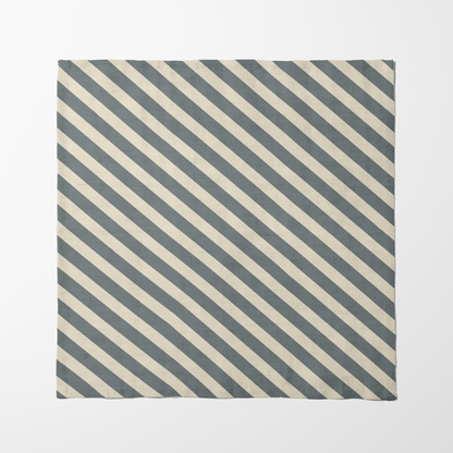 ONE Diagonal Stripe Napkin - Stone in Organic Cotton Voile