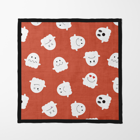 Friendly Ghosts in Spice Napkin in Lightweight Linen