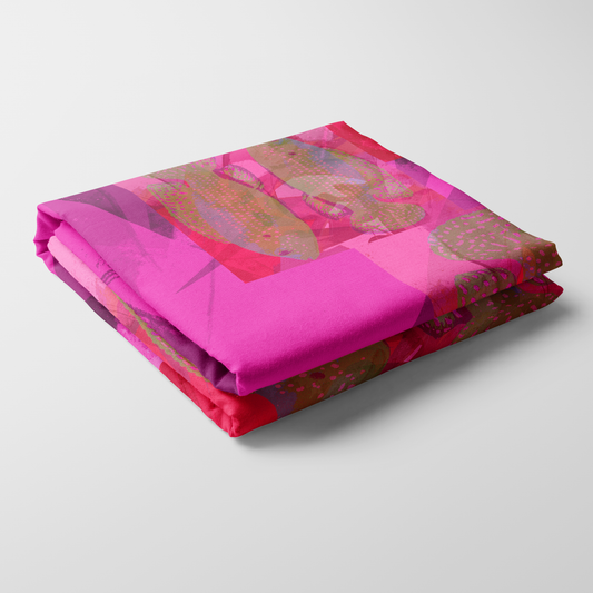 Pink Fish Square Tablecloth