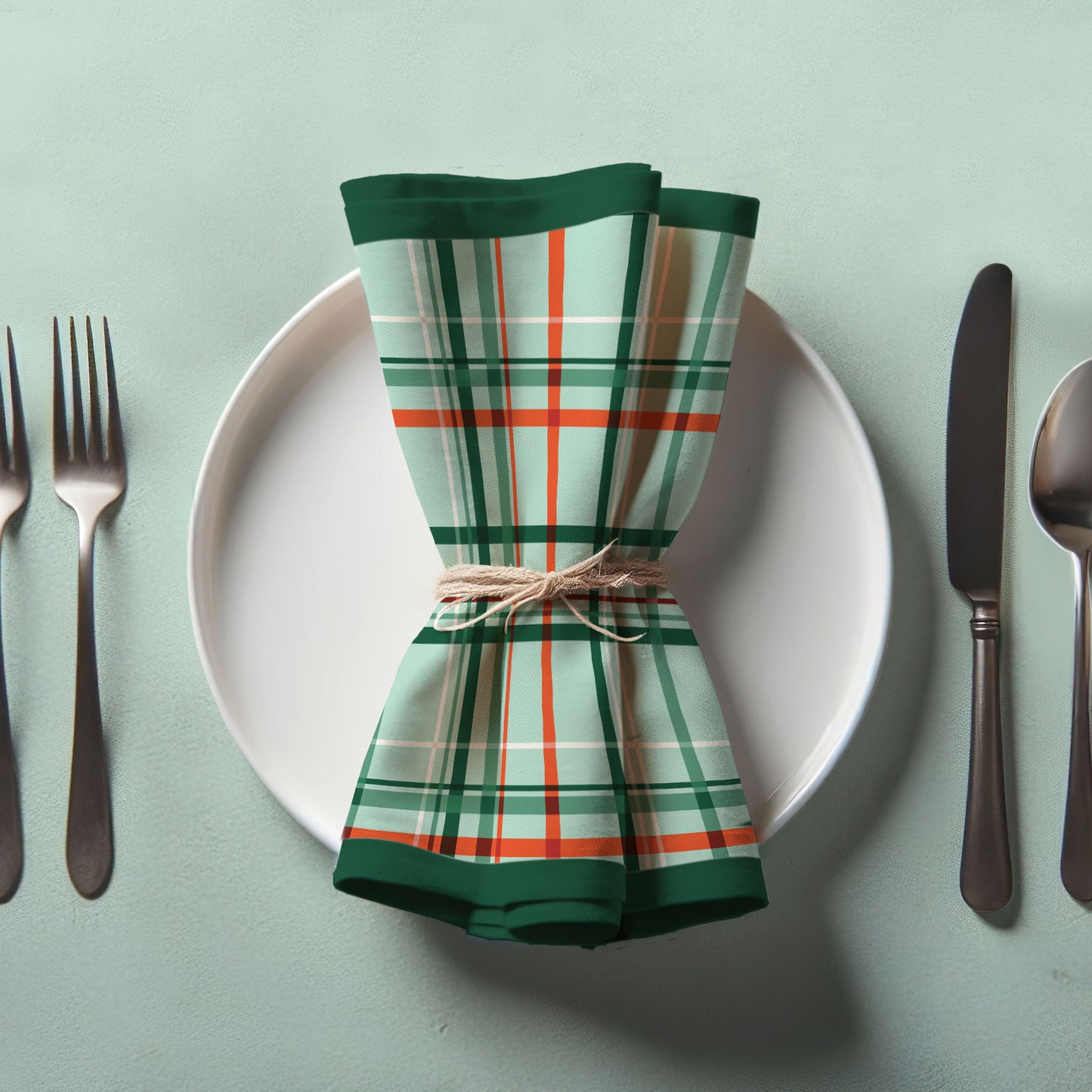 Christmas Plaid - Organic Cotton Voile