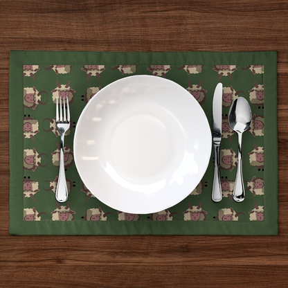 Krampus Placemat in Dark Green