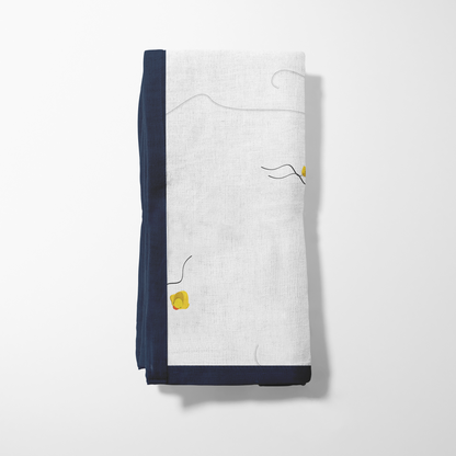 Blue Buoy Napkin in Lightweight Linen