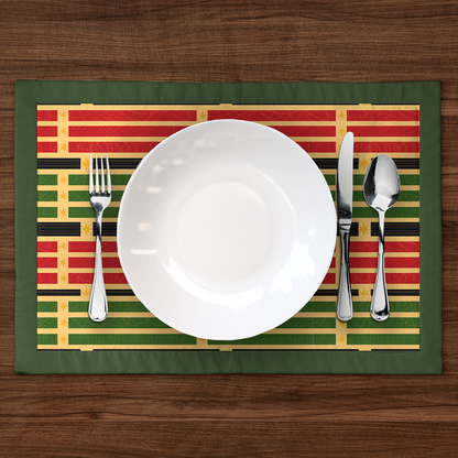 Kwanzaa Candles Placemat in Dark Green