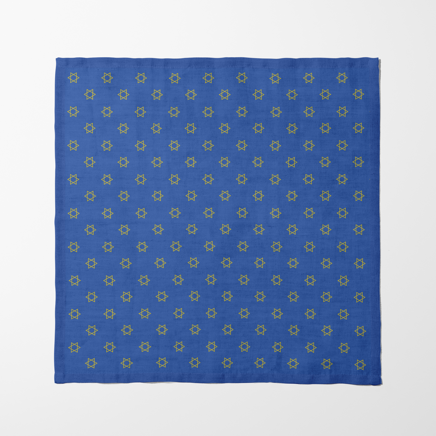 Star of David Napkin in Dark Blue and Yellow