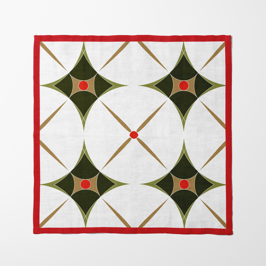 Most Holiday Abstract Napkin in Green