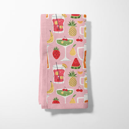 Summer Drinks Napkin in Pink