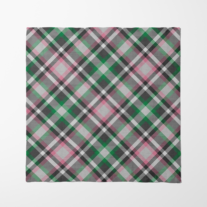 Plaid x Rebus Napkins in Green | Set of 8