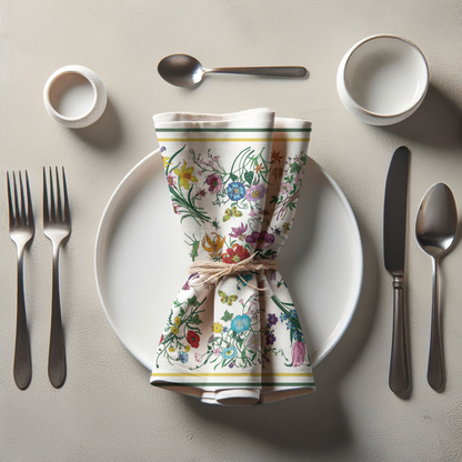 Botanical Puzzle Napkin