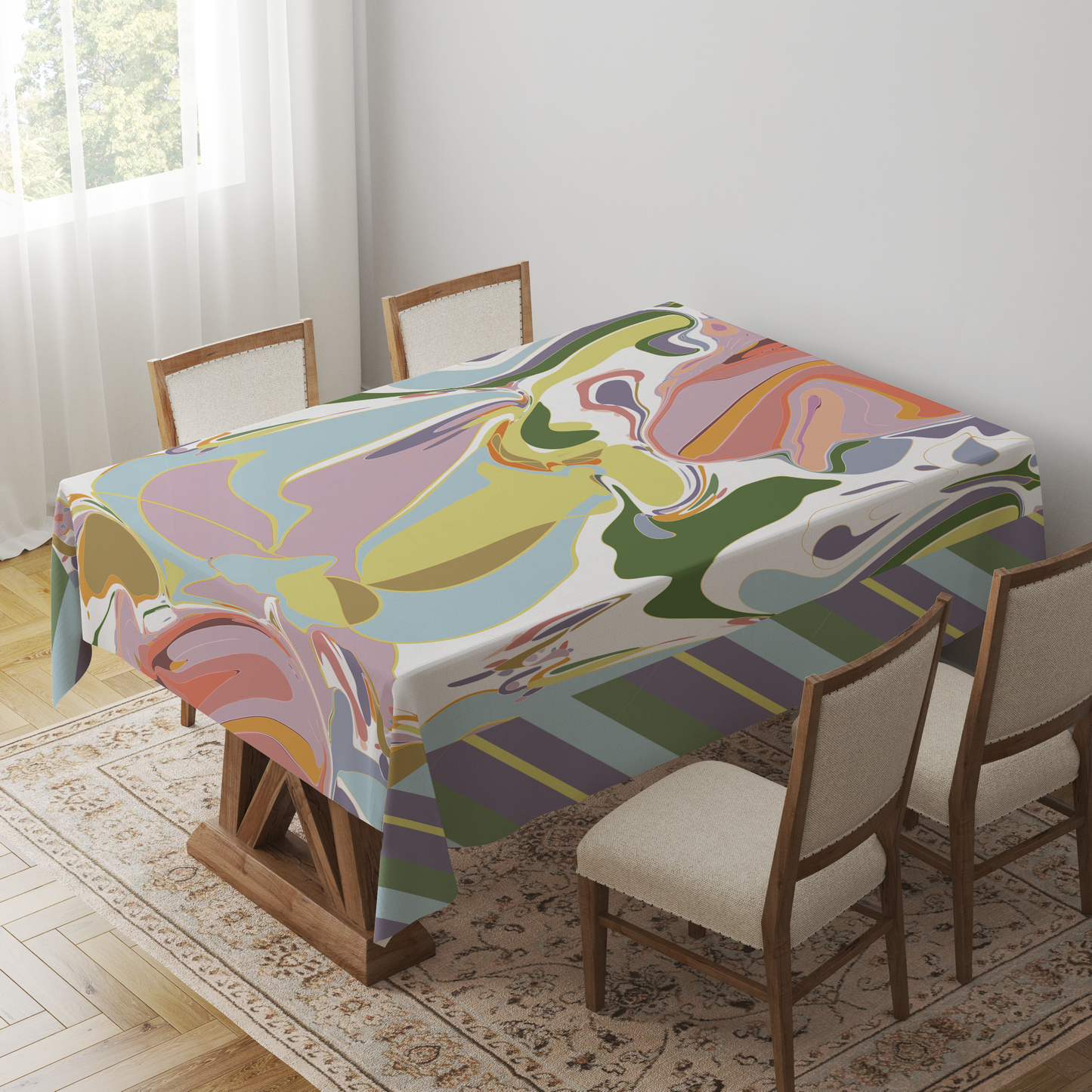 Tablecloth in Melted Candy