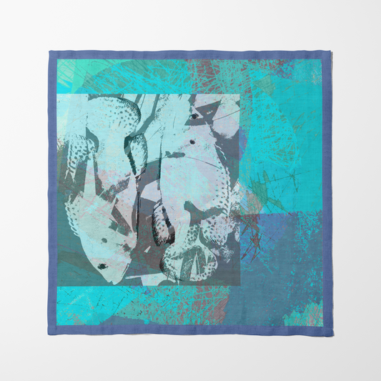 Two Fish Blue Napkin