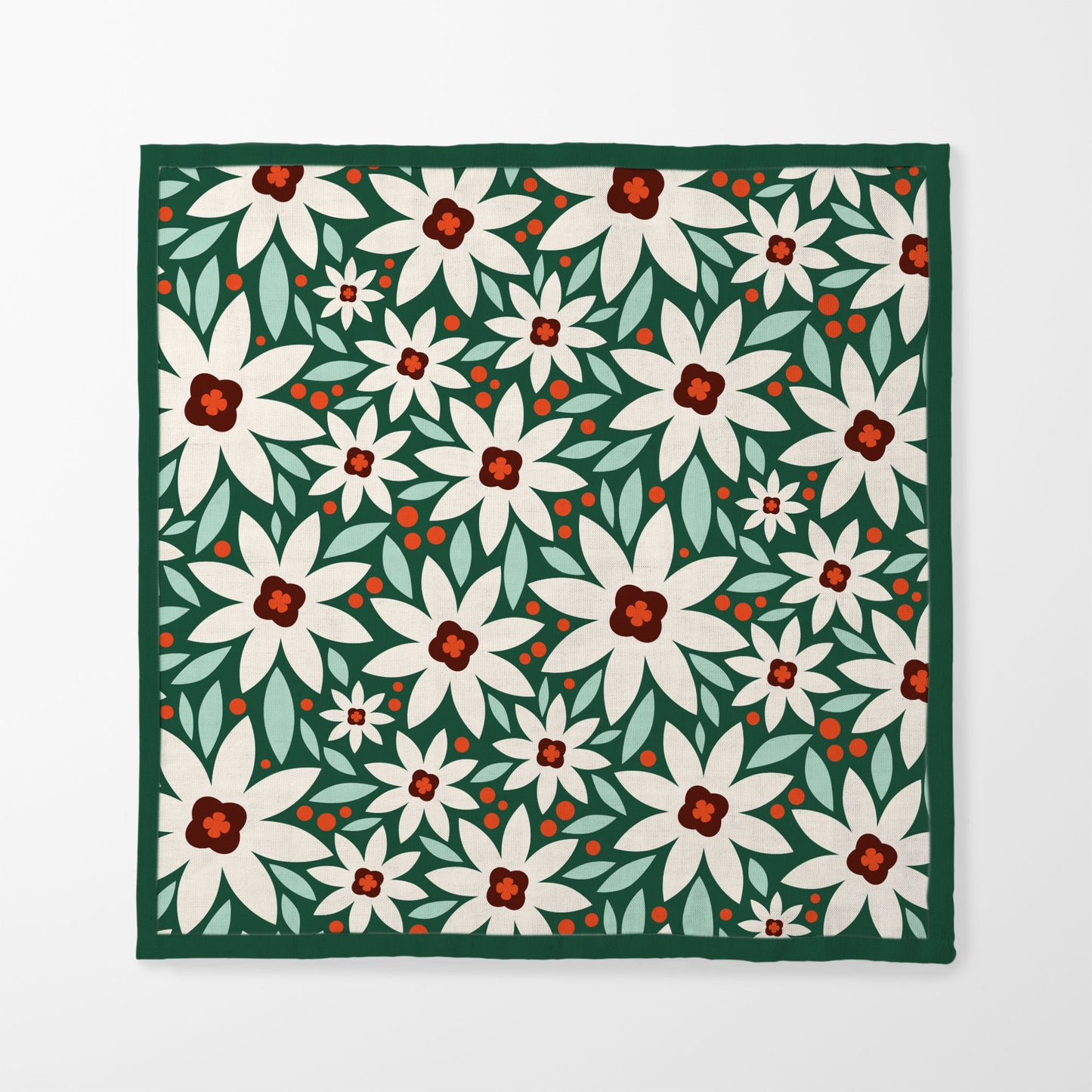 Holiday Flowers - Organic Cotton Voile