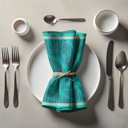 Blue Nature and Stripes Napkin