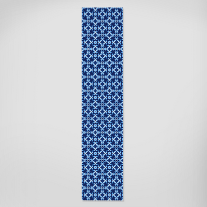 Seahorse Table Runner in Marine Blue