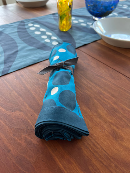 Branches + Dots Napkin - Oxford Cotton in Blue