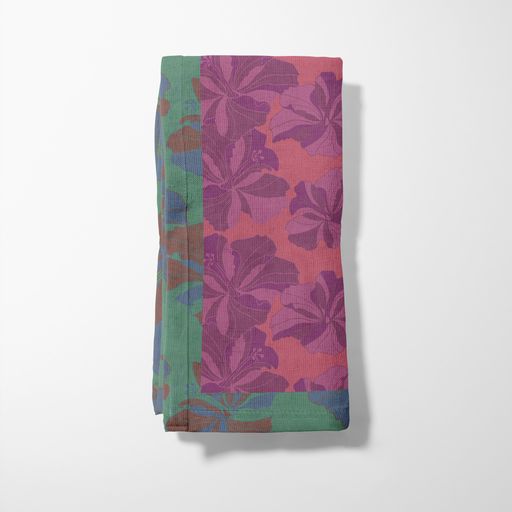 Tropical Cayena Napkin in Pink in Organic Cotton Voile