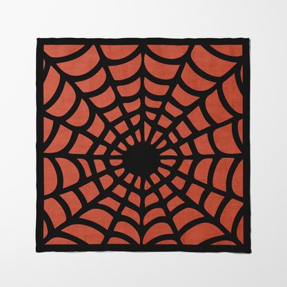 Spiderweb Napkin in Spice in Organic Cotton Voile