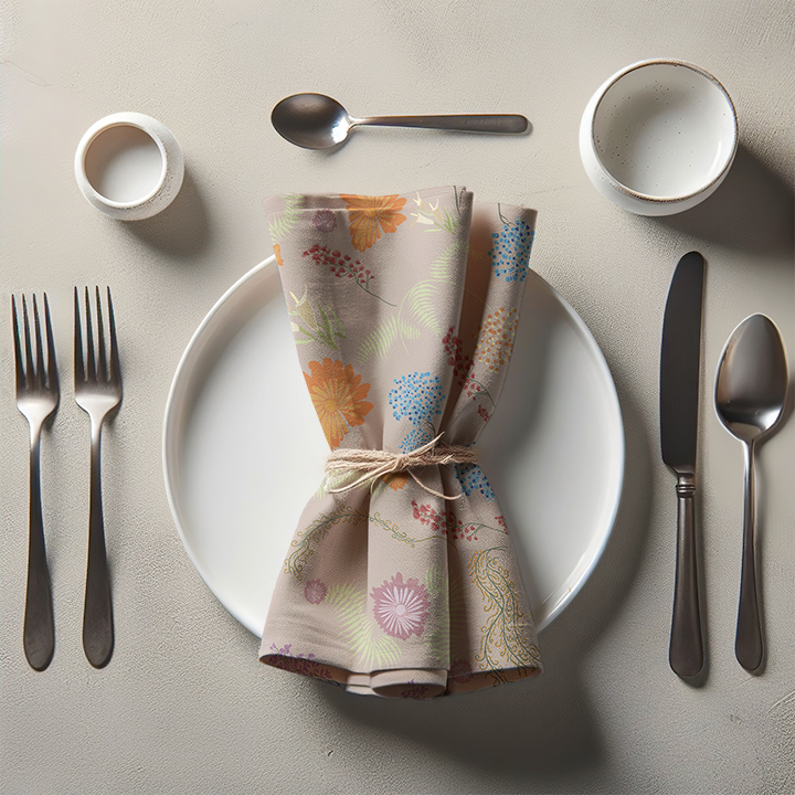 Botanical Medley in Light Purple Napkin