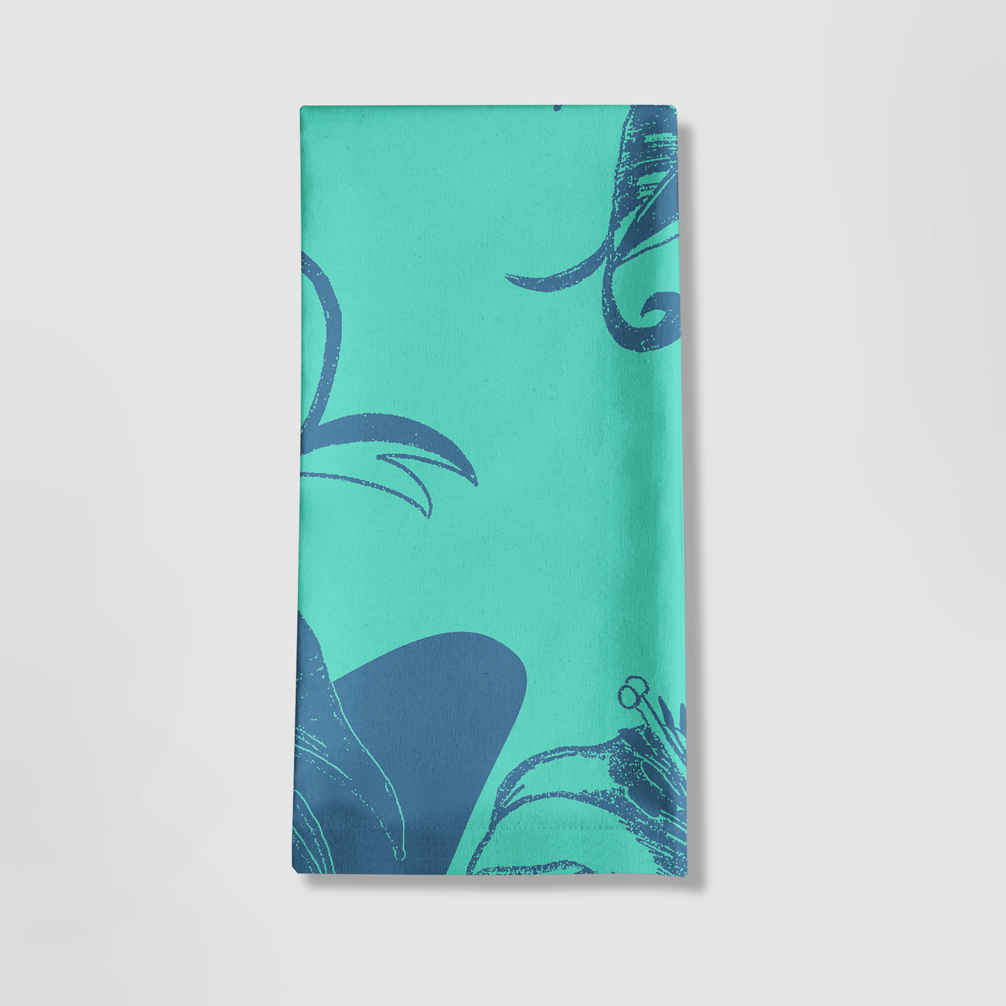 Tropical Paissage Tea Towel in Acqua