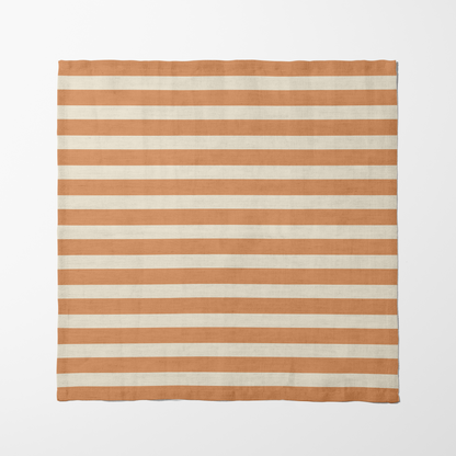 ONE Medium Stripes Napkin - Burnt Butter in Organic Cotton Voile