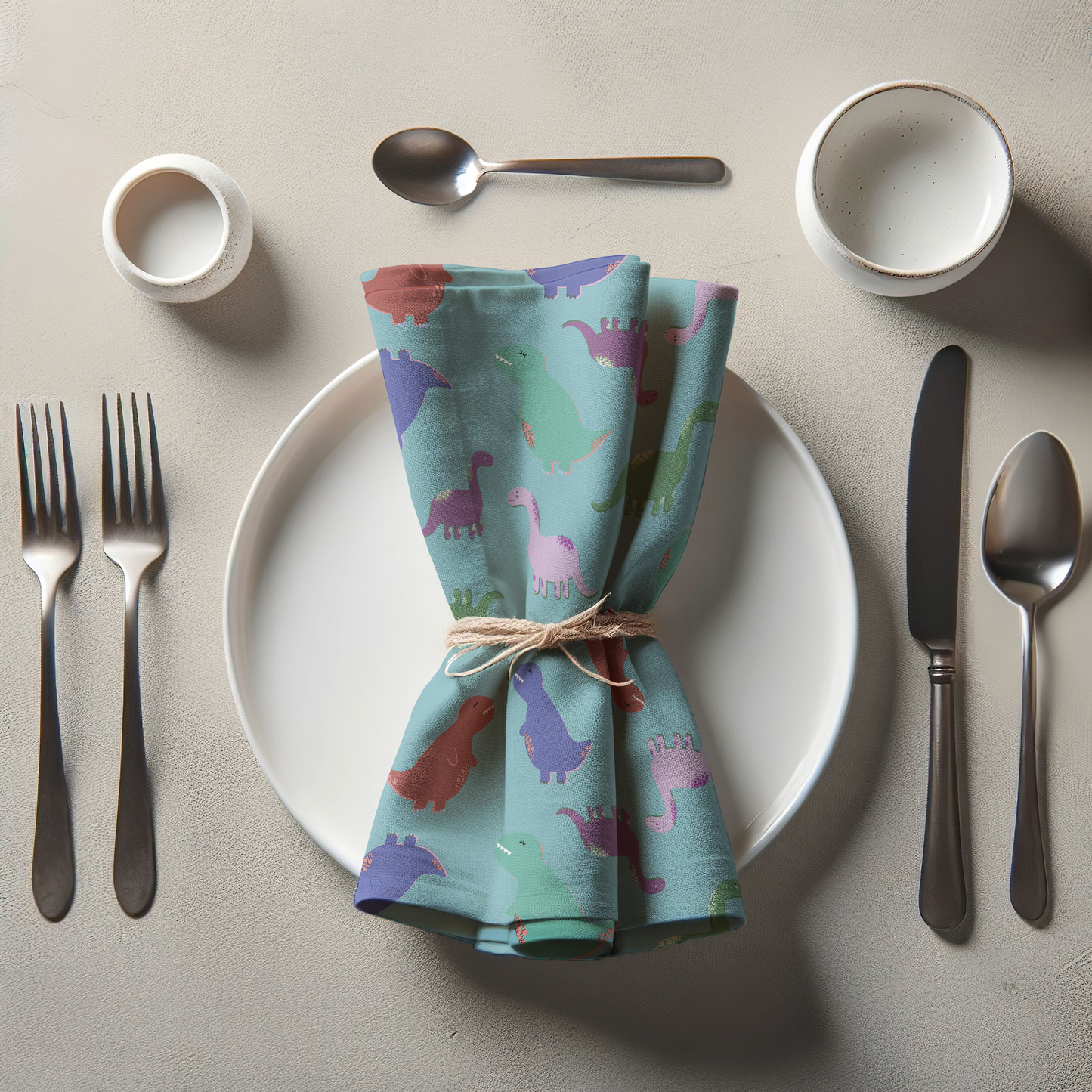 Dino Party Napkin - Organic Cotton Voile