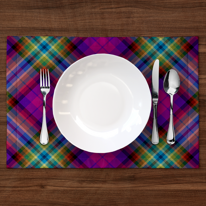 The Technique Plaid Placemat in Mid Cotton Twill