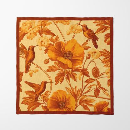 Poppy Bird Ballet Napkin in Sepia