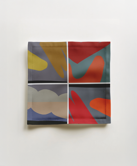Quadrants with shapes 1 linen