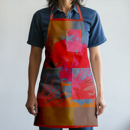 Flower Burst Full Apron in Pink