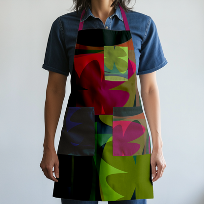 Big Shapes Full Apron in Pink