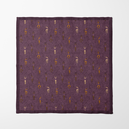 Swimmers in Summer in Plum Napkin