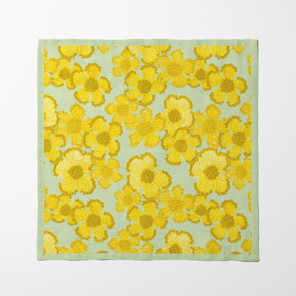 Canary Floral Napkin in Sage - Lightweight Linen