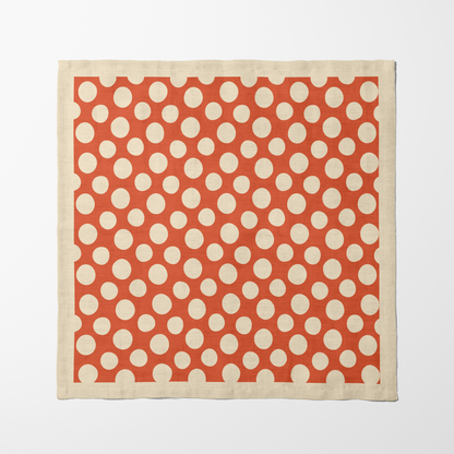 Drifting Dots Napkin in Cream in Lightweight Linen