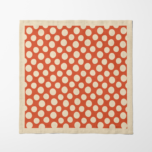 Drifting Dots Napkin in Cream in Lightweight Linen