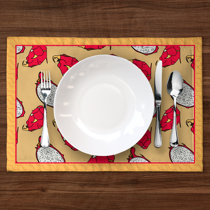 Dragon Fruit in Yellow Placemat