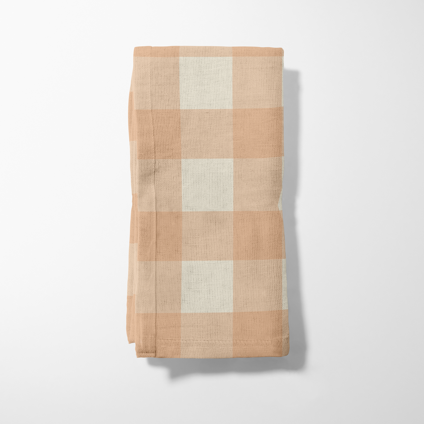 ONE Large Gingham Napkin - Burnt Butter in Lightweight Linen