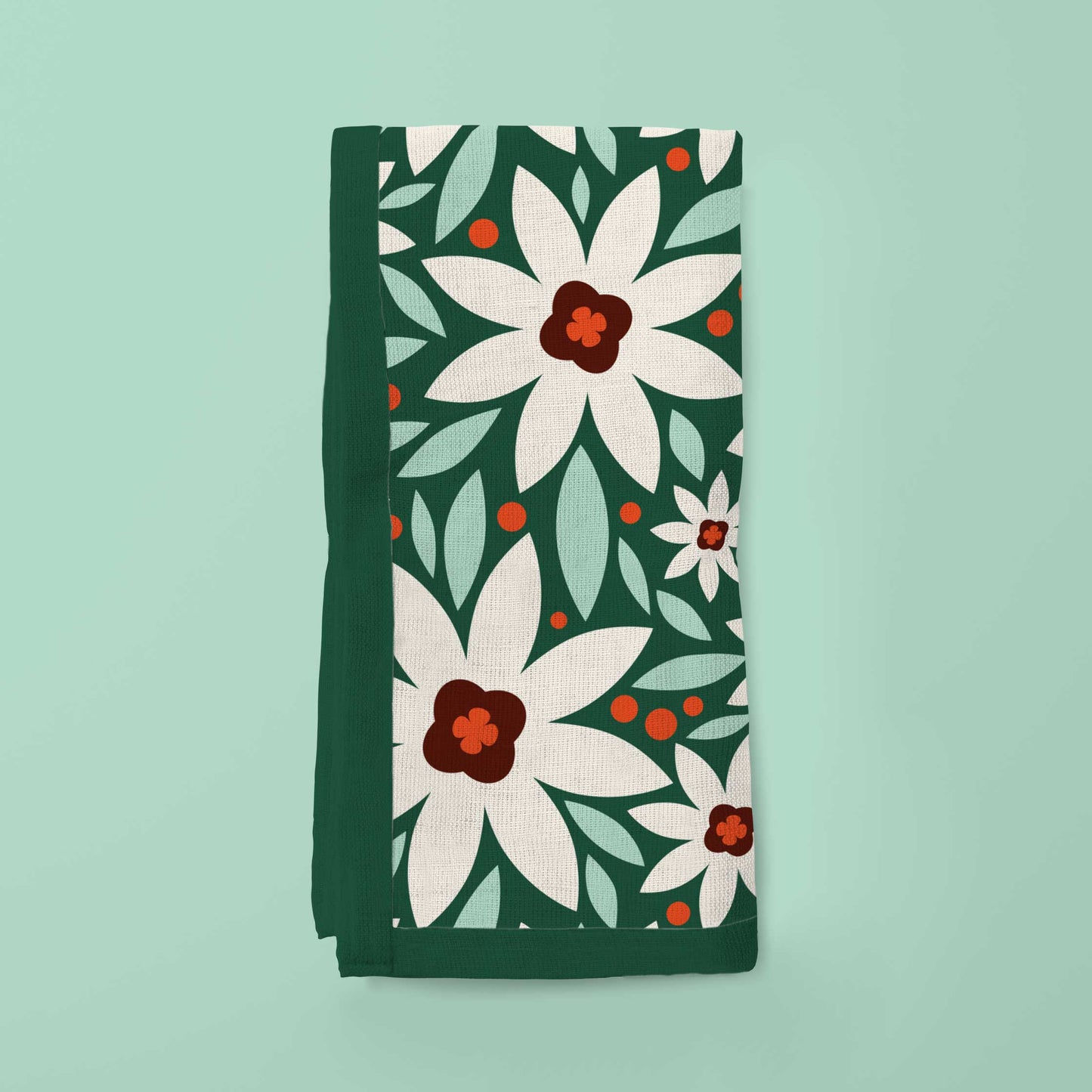 Holiday Flowers - Organic Cotton Voile