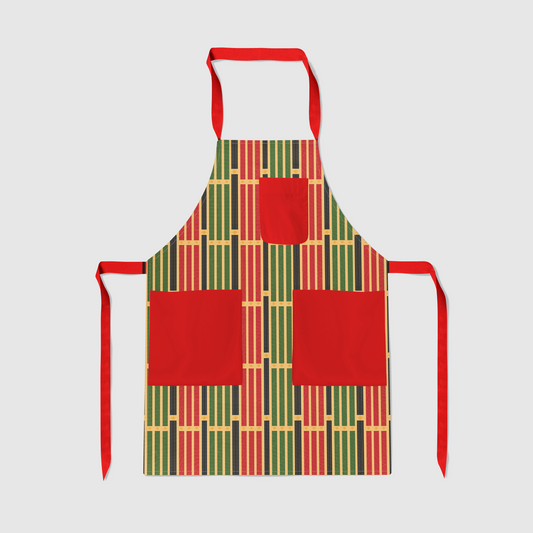 Kwanzaa Candles Full Chef Apron in Red