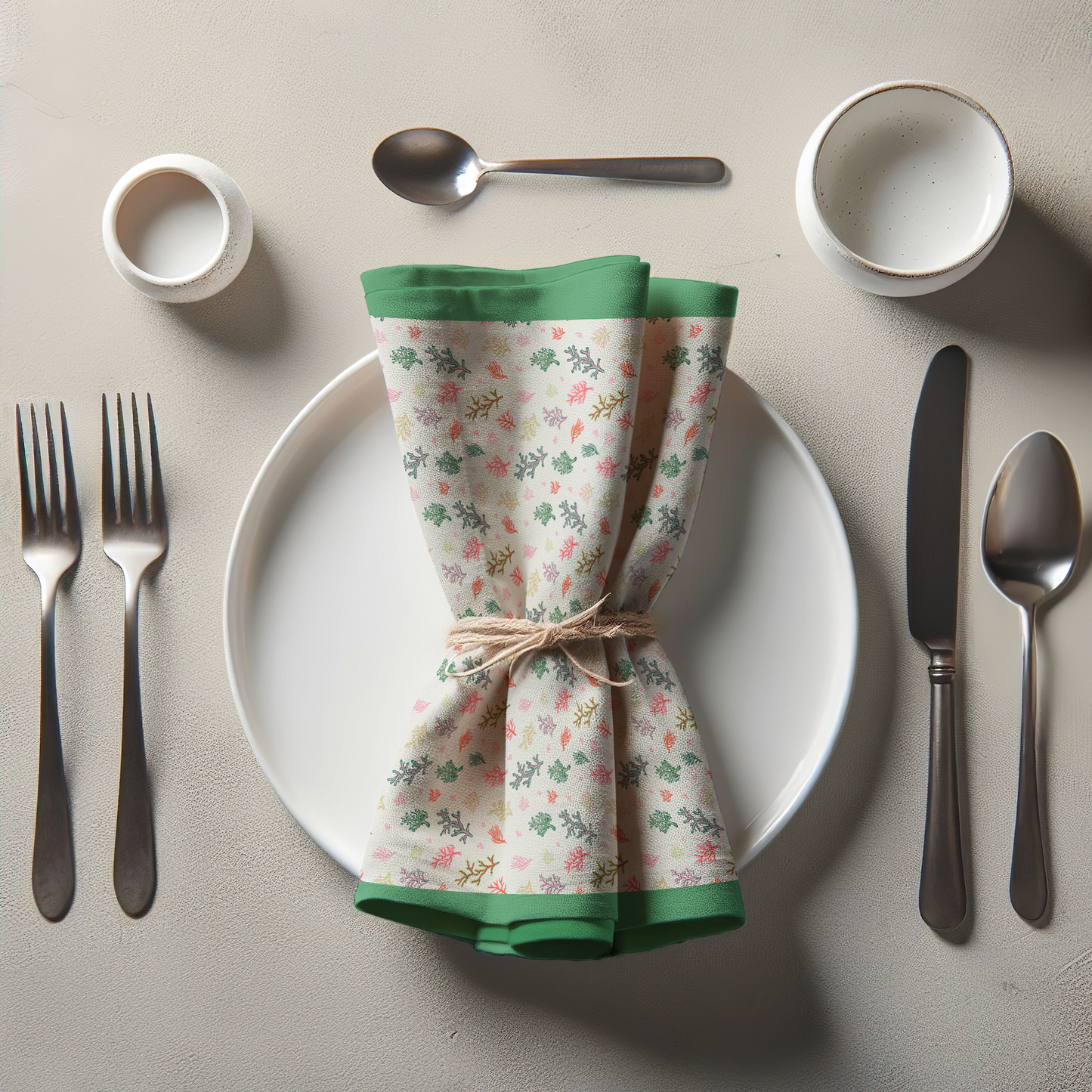 Seaside Seaweed in White Napkin