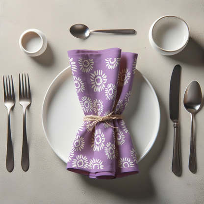 Mauve Daisies Napkin