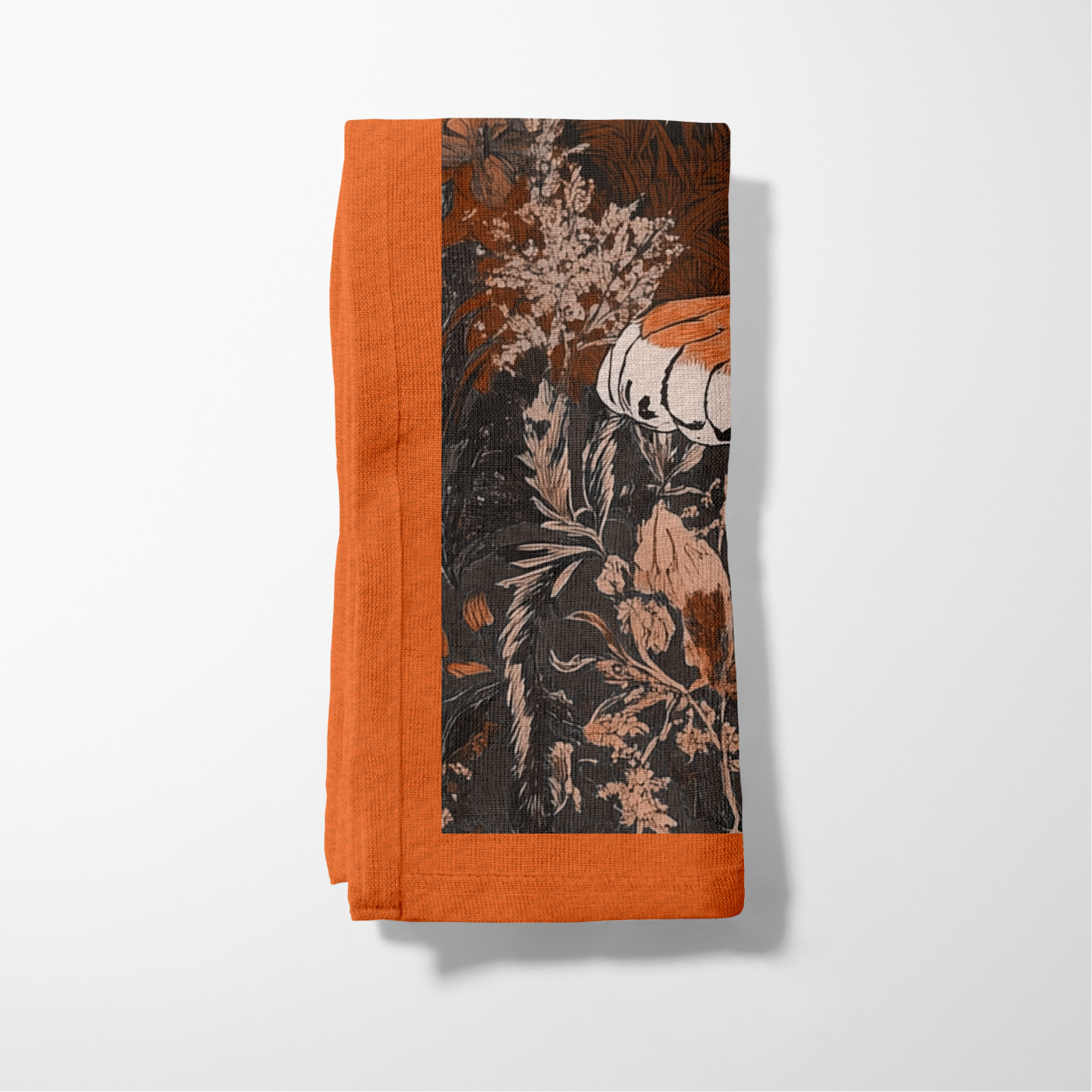 Wild Garden Napkin in Orange Dahlia