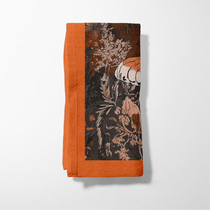 Wild Garden Napkin in Orange Dahlia