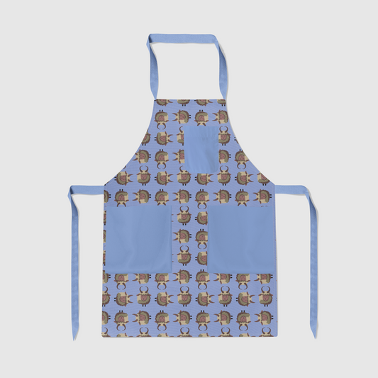 Krampus Full Chef Apron in Melted Snow