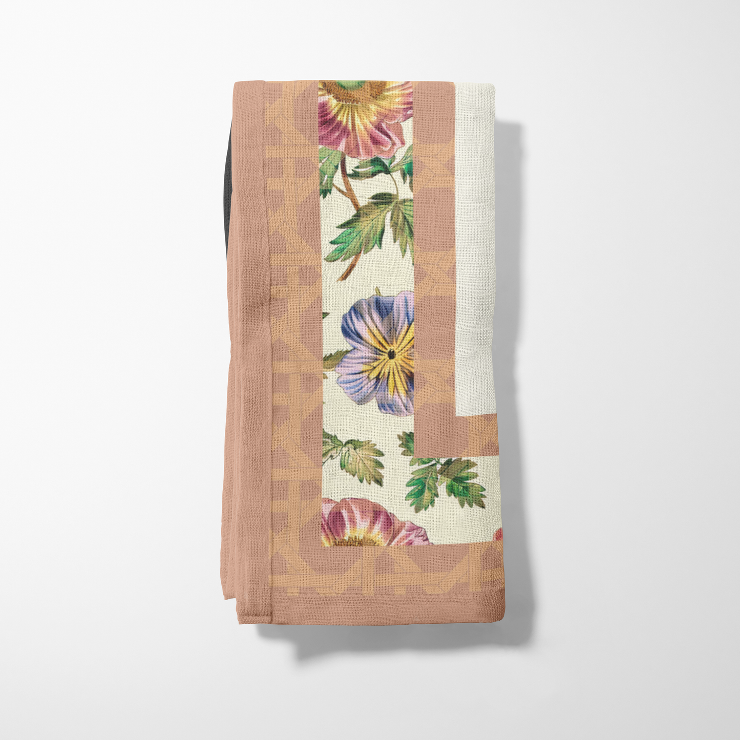 Vintage Flowers with Rattan Square Napkin