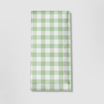 ONE Mini Gingham Tea Towel in Pastel Green