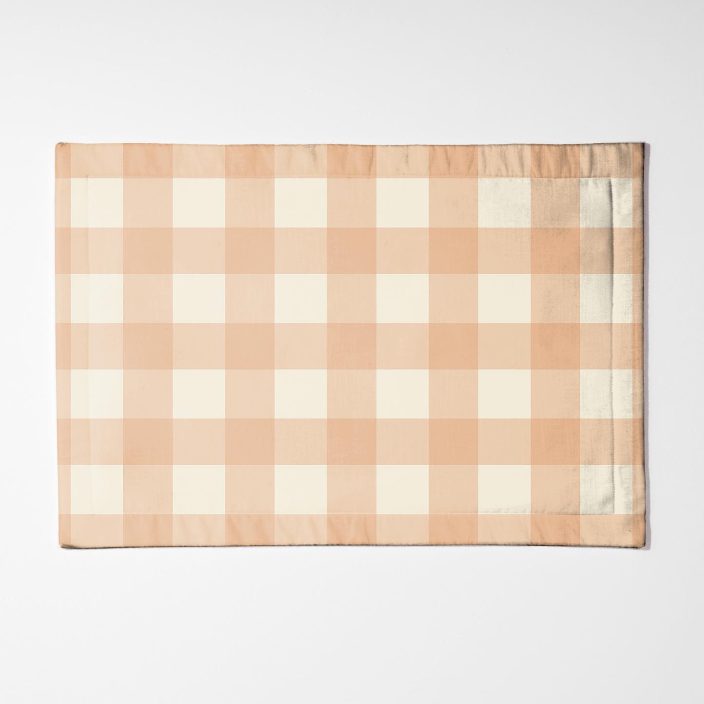 ONE Large Gingham Placemat - Burnt Butter in Mid Cotton Twill