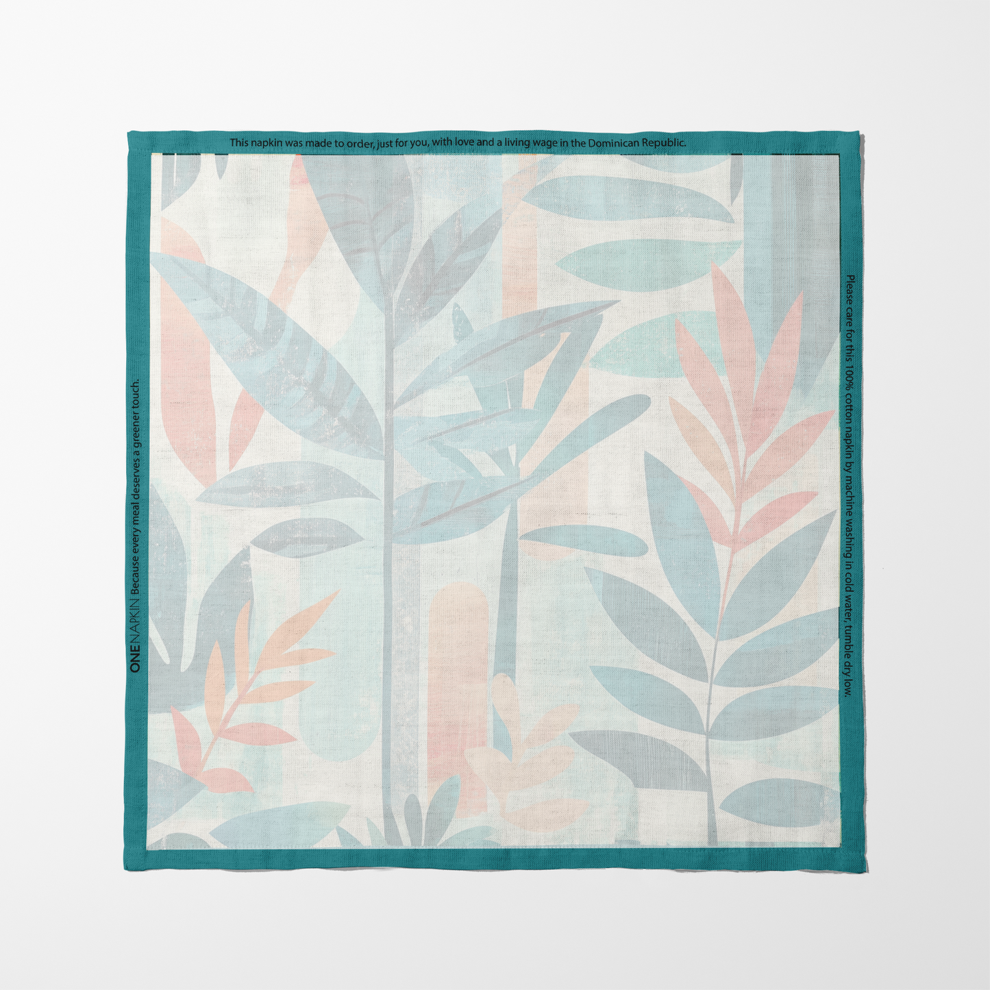 Orange and Blue Plants Napkin