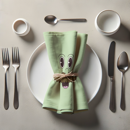 Mustache Napkin - Lightweight Linen